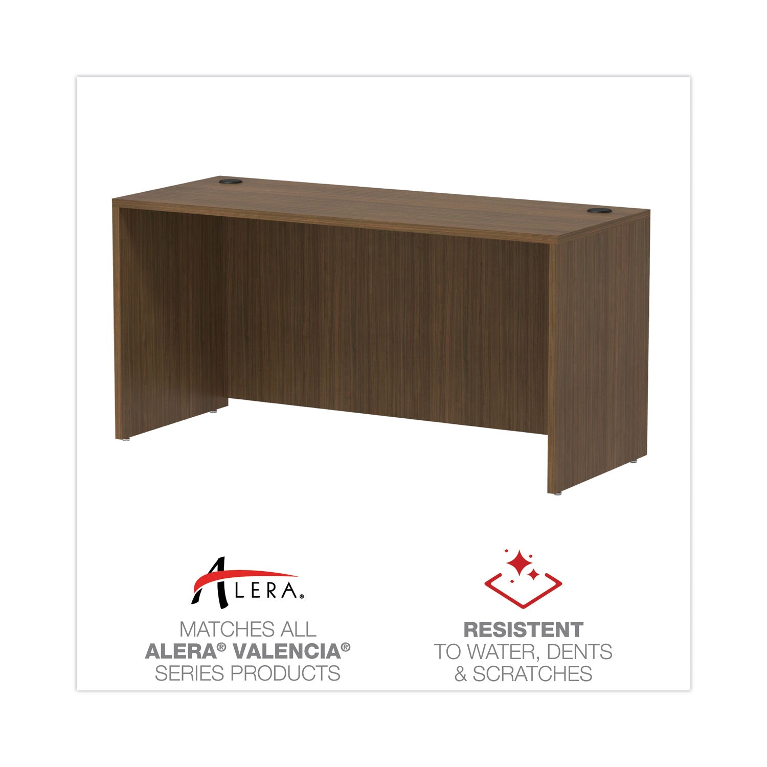 Alera® Alera Valencia Series Credenza Shell, 59.13w X 23.63d X 29.5h, Modern Walnut