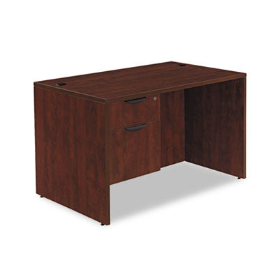 Alera Valencia Series Straight Front Desk Shell, 47.25" x 29.5" x 29.63", Mahogany Flipcost Flipcost