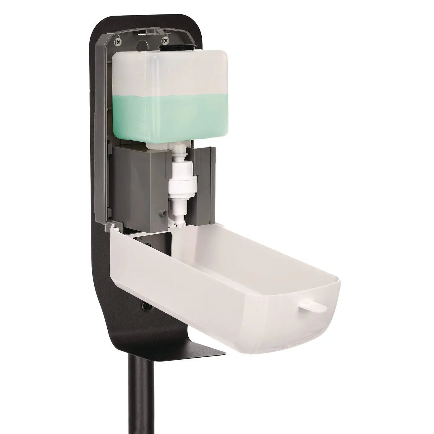 Automatic Foam Hand Sanitizer/Soap Dispenser with Floor Stand, 40 oz, 4.48 x 6 x 45, White Alpine Industries Flipcost
