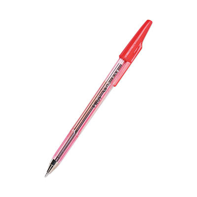 Better Ballpoint Pen, Stick, Fine 0.7 mm, Red Ink, Translucent Red Barrel, Dozen Flipcost Flipcost
