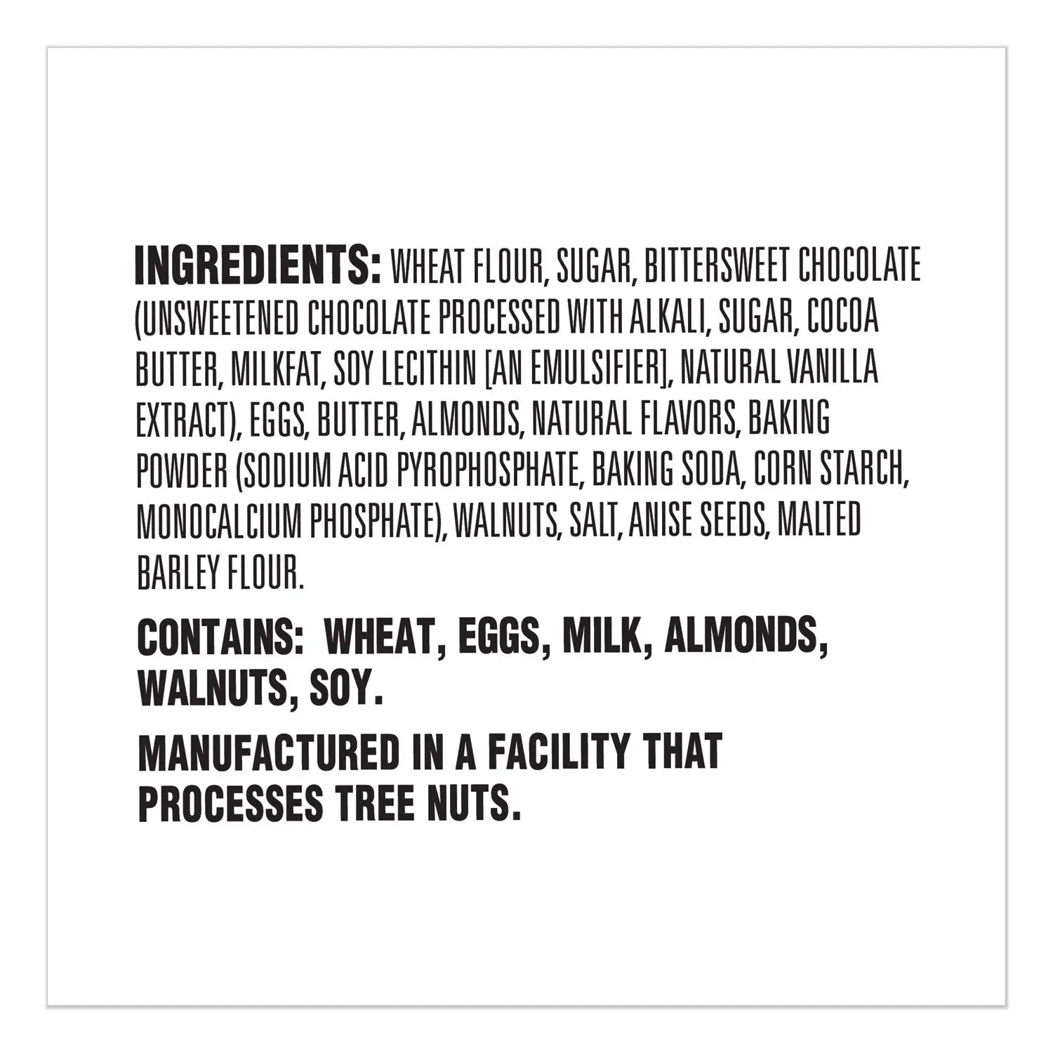 Biscotti, Dark Chocolate Almond, 0.85 oz Individually Wrapped, 25/Pack Nonni's® Flipcost