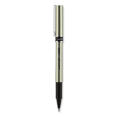uniball® Deluxe Roller Ball Pen, Stick, Fine 0.7 mm, Black Ink, Champagne/Black Barrel, Dozen Flipcost Flipcost
