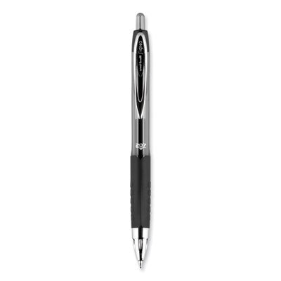 Gel Pen Medium Black Ink, Retractable, Medium 0.7 mm, Black Ink, Smoke/Black Barrel, Dozen Flipcost Flipcost