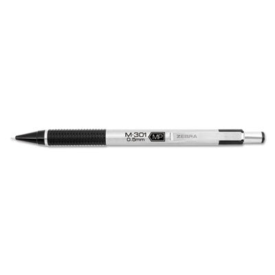 M-301 Mechanical Pencil, 0.5 mm, HB (#2), Black Lead, Silver/Black Barrel, Dozen Flipcost Flipcost