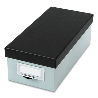Oxford™ Index Card Storage Box, Holds 1,000 3 x 5 Cards, 5.5 x 11.5 x 3.88, Pressboard, Blue Fog/Black Flipcost Flipcost