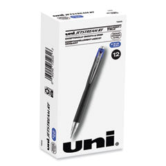 Uniball® Jetstream Retractable Hybrid Gel Pen, Bold 1 mm, Blue Ink, Black/Silver/Blue Barrel Flipcost Flipcost