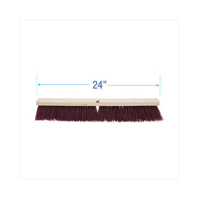 Boardwalk® Floor Brush Head, 3.25" Maroon Stiff Polypropylene Bristles Brush, 24" Brush Flipcost Flipcost