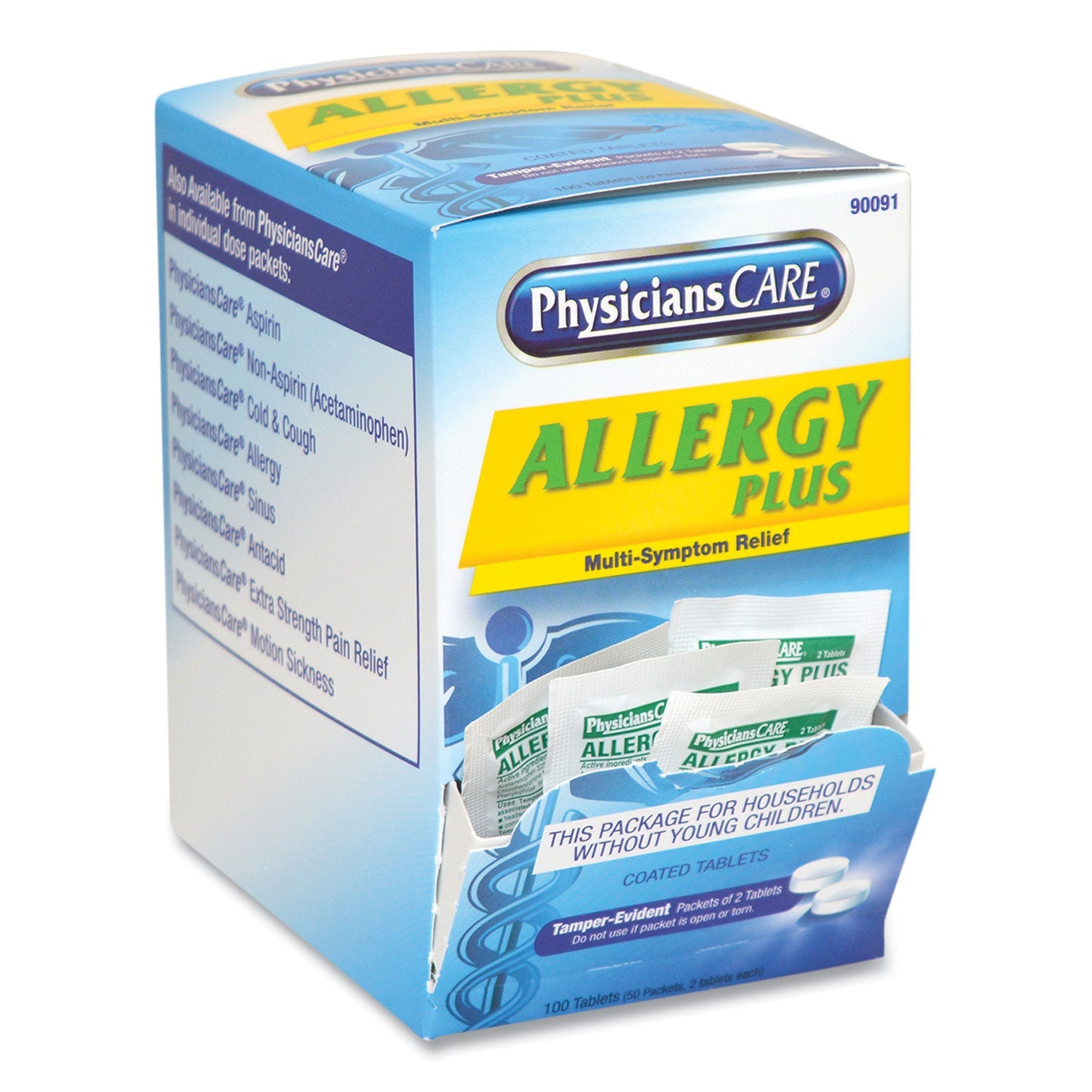 PhysiciansCare® Allergy Antihistamine Medication, Two-Pack, 50 Packs/box