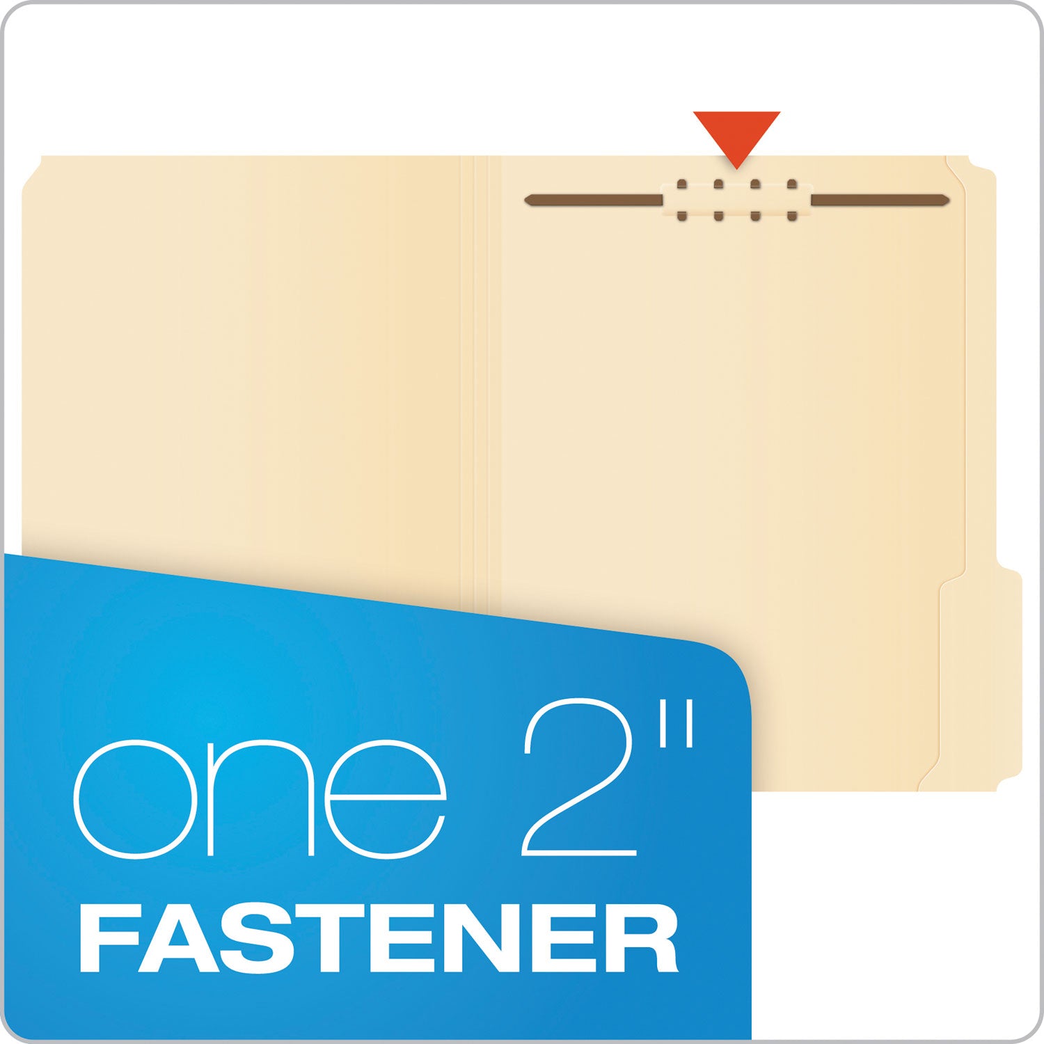Pendaflex® Manila Fastener Folders, 1/3-Cut Tabs, 1 Fastener, Letter Size, Manila Exterior, 50/Box