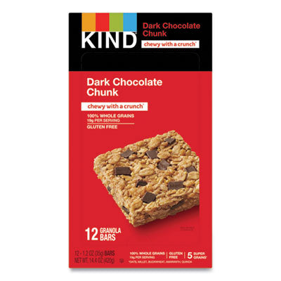 KIND Healthy Grains Bar, Dark Chocolate Chunk, 1.2 oz, 12/Box Flipcost Flipcost