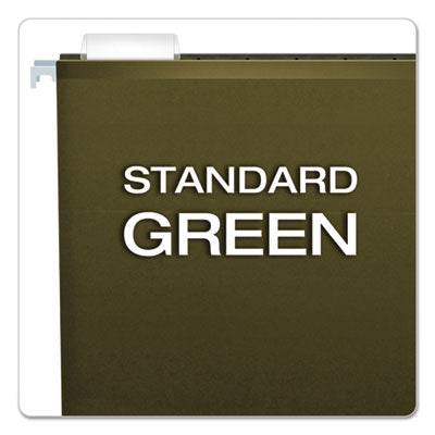 Pendaflex® Extra Capacity Reinforced Hanging File Folders with Box Bottom, 2" Capacity, Letter Size, 1/5-Cut Tabs, Green, 25/Box Flipcost Flipcost