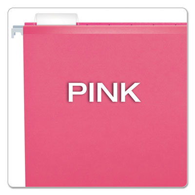 Pendaflex® Colored Reinforced Pink Legal Size Hanging Folders 1/5-Cut Tabs, Pink, 25/Box Flipcost Flipcost
