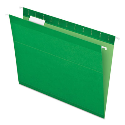 Pendaflex® Colored Reinforced Hanging Folders, Letter Size, 1/5-Cut Tabs, Bright Green, 25/Box Flipcost Flipcost