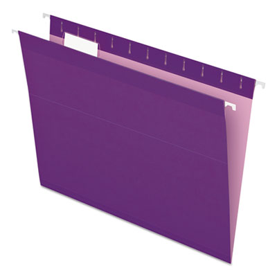 Pendaflex® Colored Reinforced Hanging Folders, Letter Size, 1/5-Cut Tabs, Violet, 25/Box Flipcost Flipcost