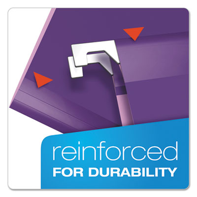 Pendaflex® Colored Reinforced Hanging Folders, Letter Size, 1/5-Cut Tabs, Violet, 25/Box Flipcost Flipcost