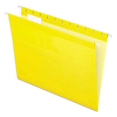 Pendaflex® Colored Reinforced Hanging Folders, Letter Size, 1/5-Cut Tabs, Yellow, 25/Box Flipcost Flipcost