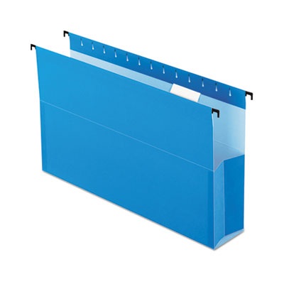 SureHook Reinforced Extra-Capacity Hanging Box File Legal Size, 1 Section, 3" Capacity, 1/5-Cut Tabs, Blue, 25/Box Flipcost Flipcost