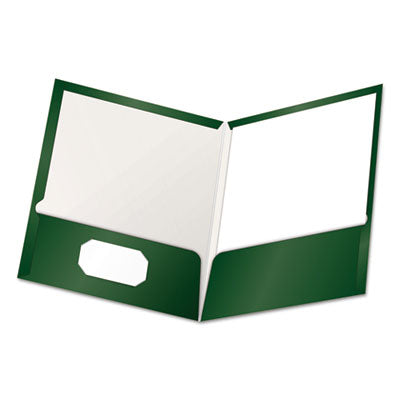 Oxford™ High Gloss Green Paperboard Folder, 100-Sheet Capacity, 11 x 8.5, 25/Box Flipcost Flipcost