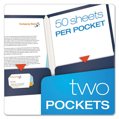 Oxford™ High Gloss Laminated Paperboard Folder, 100-Sheet Capacity, 11 x 8.5, Navy, 25/Box Flipcost Flipcost