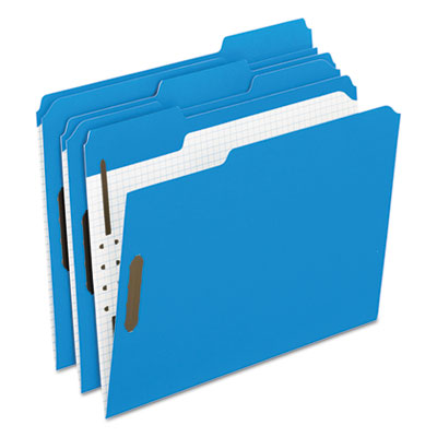 Pendaflex® Colored Classification Folders with Embossed Fasteners, 2 Fasteners, Letter Size, Blue Exterior, 50/Box Flipcost Flipcost