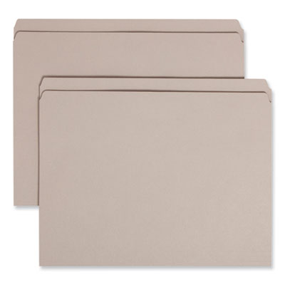 Smead™ Reinforced Top Tab Colored Gray File Folders, Straight Tabs, Letter Size, 0.75" Expansion, Gray, 100/Box Flipcost Flipcost
