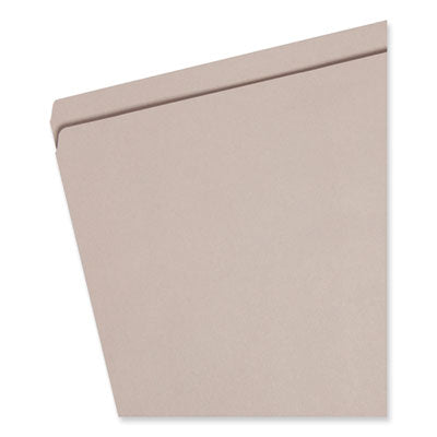 Smead™ Reinforced Top Tab Colored Gray File Folders, Straight Tabs, Letter Size, 0.75" Expansion, Gray, 100/Box Flipcost Flipcost
