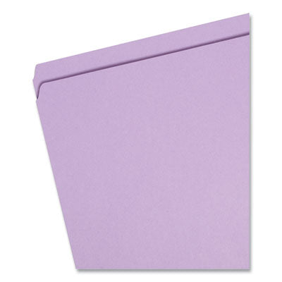 Smead™ Reinforced Top Tab Colored Lavender File Folders, Straight Tabs, Letter Size, 0.75" Expansion, Lavender, 100/Box Flipcost Flipcost