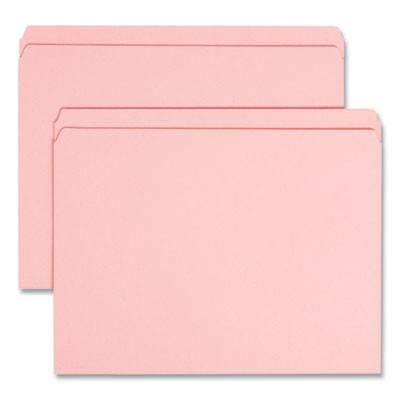 Smead™ Reinforced Top Tab Colored Pink File Folders, Straight Tabs, Letter Size, 0.75" Expansion, Pink, 100/Box Flipcost Flipcost