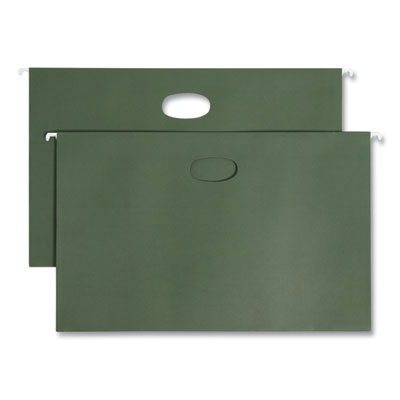 Smead™ Hanging Pockets Legal Size Gusset, 1 Section, 3.5" Capacity, Legal Size, Standard Green, 10/Box Flipcost Flipcost