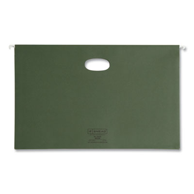 Smead™ Hanging Pockets Legal Size Gusset, 1 Section, 3.5" Capacity, Legal Size, Standard Green, 10/Box Flipcost Flipcost
