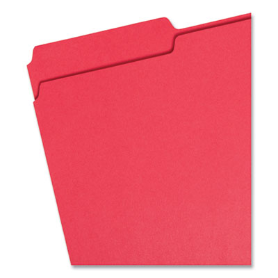 Smead™ Colored File Folders Legal Size, 1/3-Cut Tabs: Assorted, 0.75" Expansion, Red, 100/Box Flipcost Flipcost