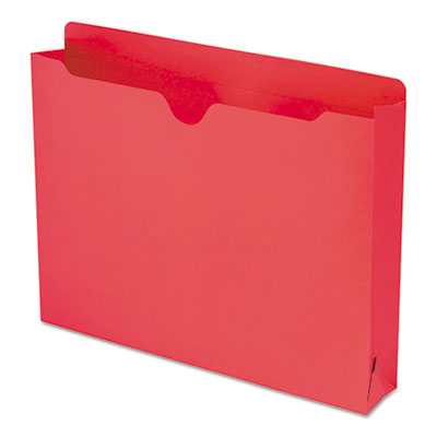 Smead Colored File Jackets Red with Reinforced Double-Ply Tab, Straight Tab, Letter Size, 50/Box Flipcost Flipcost