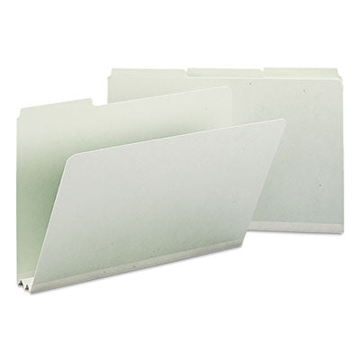 Smead™ Expanding Recycled Durable Heavyweight Pressboard Legal Folders 1/3-Cut Tabs: Assorted, Legal Size, 2" Expansion, Gray-Green, 25/Box Flipcost Flipcost