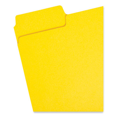 Smead™ SuperTab Colored File Folders, 1/3-Cut Tabs: Assorted, Letter Size, 0.75" Expansion, 11-pt Stock, Yellow, 100/Box Flipcost Flipcost