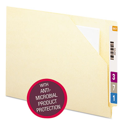 Smead™ Antimicrobial End Tab File Jacket Product Protection, Shelf-Master Reinforced Straight Tab, Letter Size, Manila, 100/Box Flipcost Flipcost