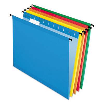 Pendaflex® SureHook Hanging Folders, Legal Size, 1/5-Cut Tabs, Assorted Colors, 20/Box Flipcost Flipcost