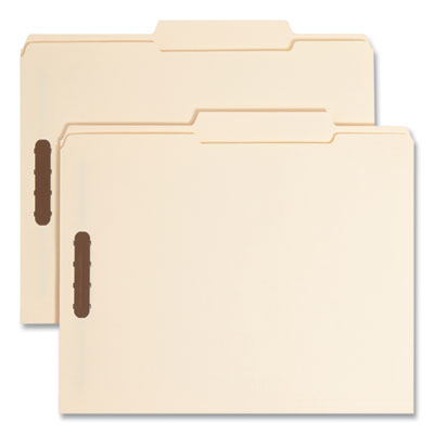 Smead™ Top Tab Fastener Folders, 1/3-Cut Tabs: Right, 0.75" Expansion, 2 Fasteners, Letter Size, Manila Exterior, 50/Box Flipcost Flipcost