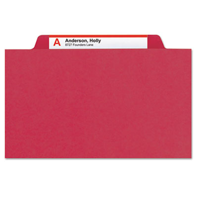 Smead™ Expanding Recycled Heavy Pressboard Folders, 1/3-Cut Tabs: Assorted, Letter Size, 1" Expansion, Bright Red, 25/Box Flipcost Flipcost