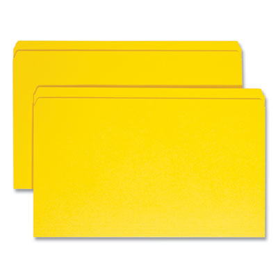 Smead™ Reinforced Top Tab Colored File Folders, Straight Tabs, Legal Size, 0.75" Expansion, Yellow, 100/Box Flipcost Flipcost