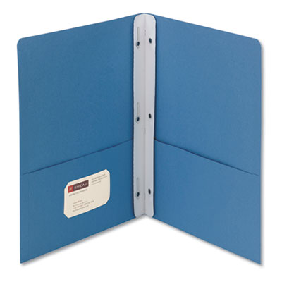 Smead™ 2-Pocket Folder with Tang Fastener Folder, 0.5" Capacity, 11 x 8.5, Blue, 25/Box Flipcost Flipcost