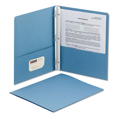 Smead™ 2-Pocket Folder with Tang Fastener Folder, 0.5" Capacity, 11 x 8.5, Blue, 25/Box Flipcost Flipcost