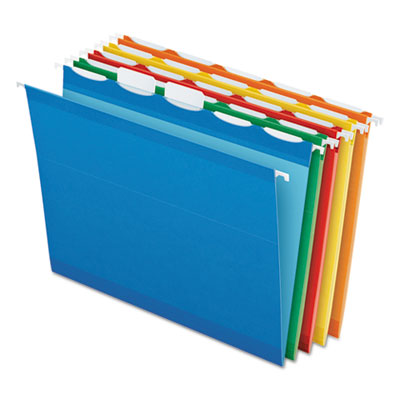 Pendaflex® Ready-Tab Colored Hanging Folders, Letter Size, 1/5-Cut Tabs, Assorted Colors, 25/Box Flipcost Flipcost