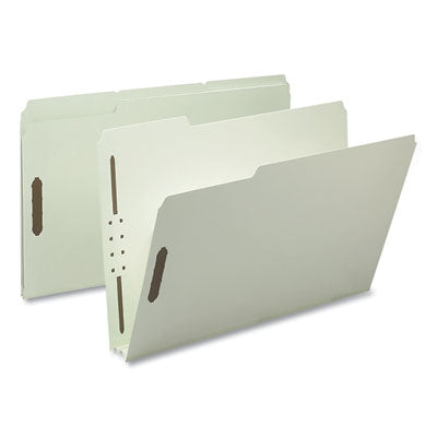 Smead™ Recycled Pressboard Fastener Folders, 2" Expansion, 2 Fasteners, Legal Size, Gray-Green Exterior, 25/Box Flipcost Flipcost