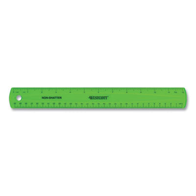 Flexible Non-Shatter Ruler 12" (30 cm) Long, Plastic, Assorted Translucent Colors, 12/Box Flipcost Flipcost