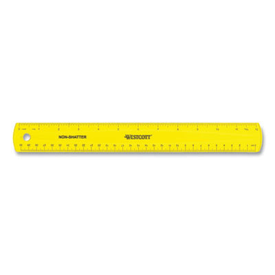 Flexible Non-Shatter Ruler 12" (30 cm) Long, Plastic, Assorted Translucent Colors, 12/Box Flipcost Flipcost