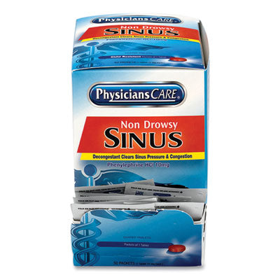 Sinus Decongestant Congestion Medication, One Tablet/Pack, 50 Packs/Box Flipcost Flipcost