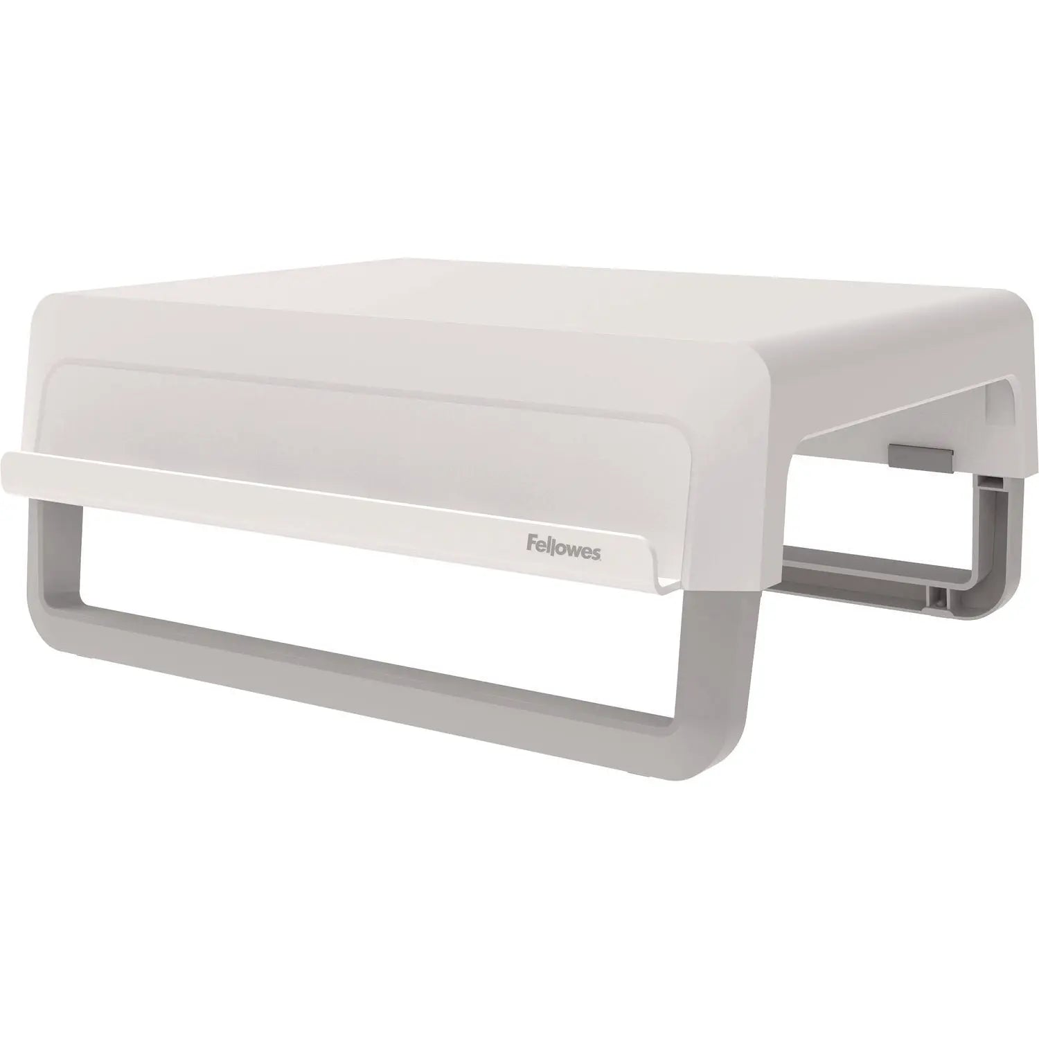 Breyta Monitor Stand, 13.94" x 11.97" x 3.25" to 6", White, Supports 33 lbs