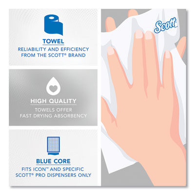 Scott® Pro Hard Roll Paper Towels with Absorbency Pockets, for Scott Pro Dispenser, Blue Core Only, 1-Ply, 7.5" x 900 ft, 6 Rolls/CT Flipcost Flipcost