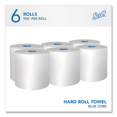 Scott® Pro Hard Roll Paper Towels with Absorbency Pockets, for Scott Pro Dispenser, Blue Core Only, 1-Ply, 7.5" x 900 ft, 6 Rolls/CT Flipcost Flipcost