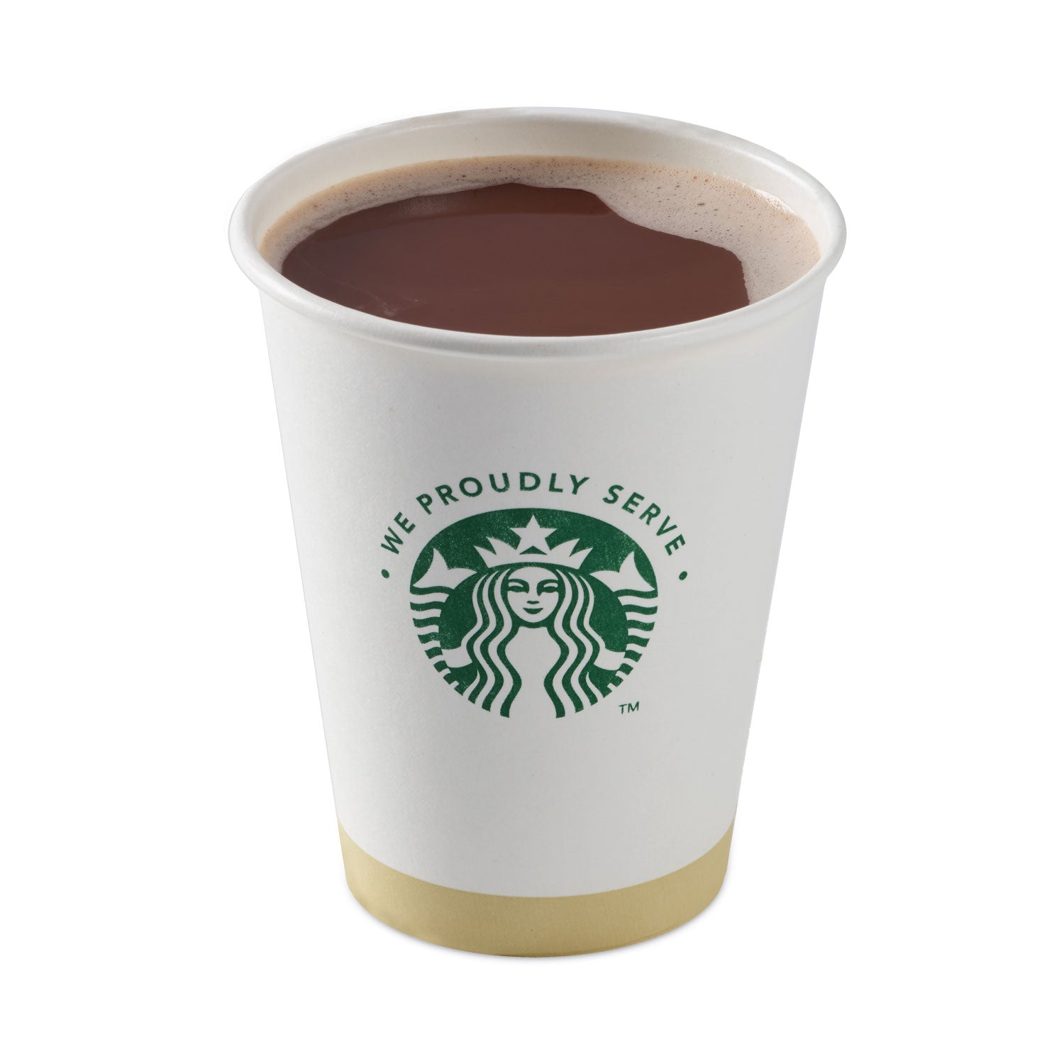Starbucks® Hot Cups, 12 oz, Paper, White with Green Starbucks Logo, 1,000/Carton